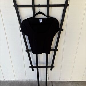 Abound Black Short Sleeve Top